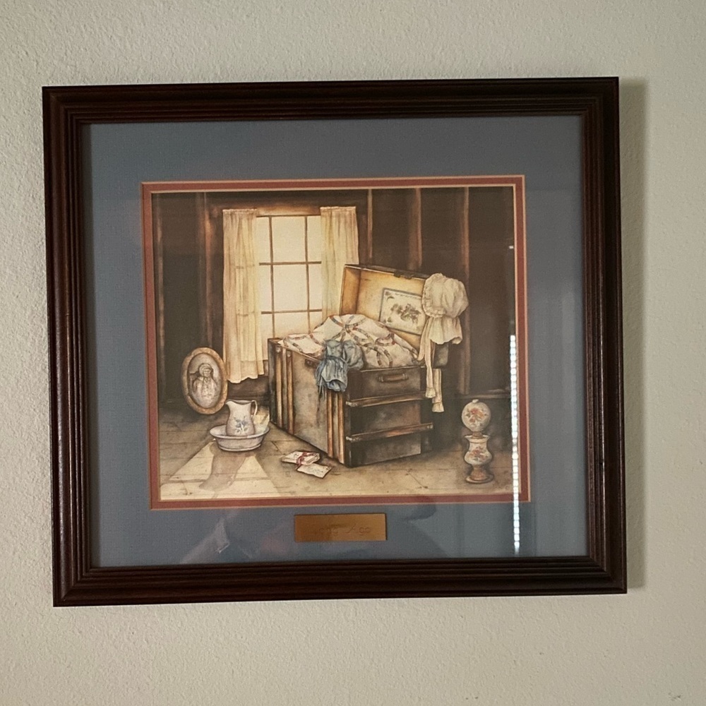 Paula Vaughn Vintage set of prints. Let’s Pretend and Long Ago. 14x15.5 inches
